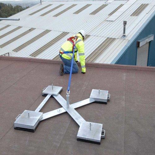 Industrial rooftop fall arrest and travel restraint systems installed for worker safety and compliance in Ontario